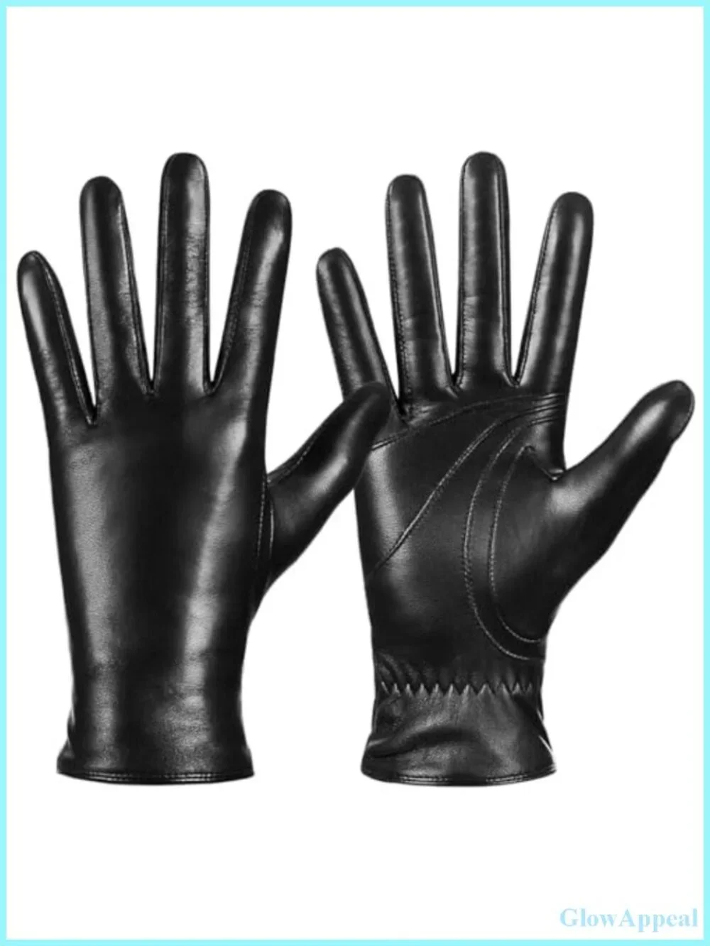 Women's Sheepskin Leather Driving Gloves Touchscreen Thermal Cashmere Lining